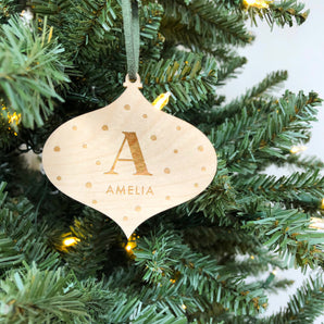 Dotty Initial Christmas Bauble